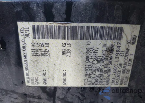 2012 Nissan Altima 2.5 S from USA, damaged, VIN 1N4AL2AP0CC139847